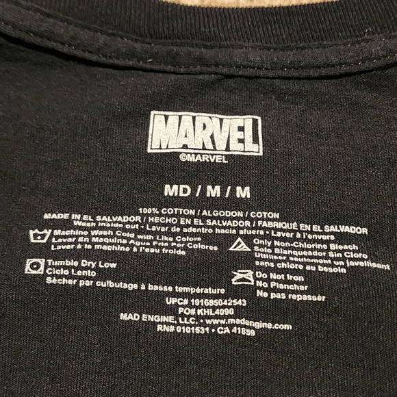 Marvel Black T-Shirt with Red Spider Emblem - Picture 3 of 3